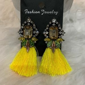 3/$16 🌺 Gemstone Tassel Drop Earrings